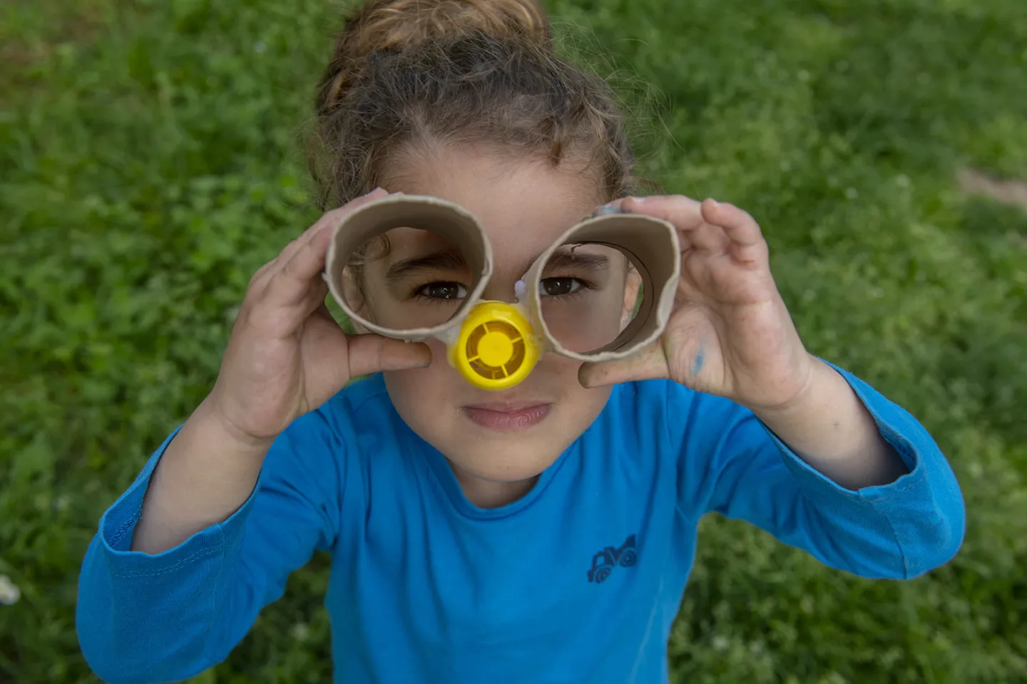 A young child playing