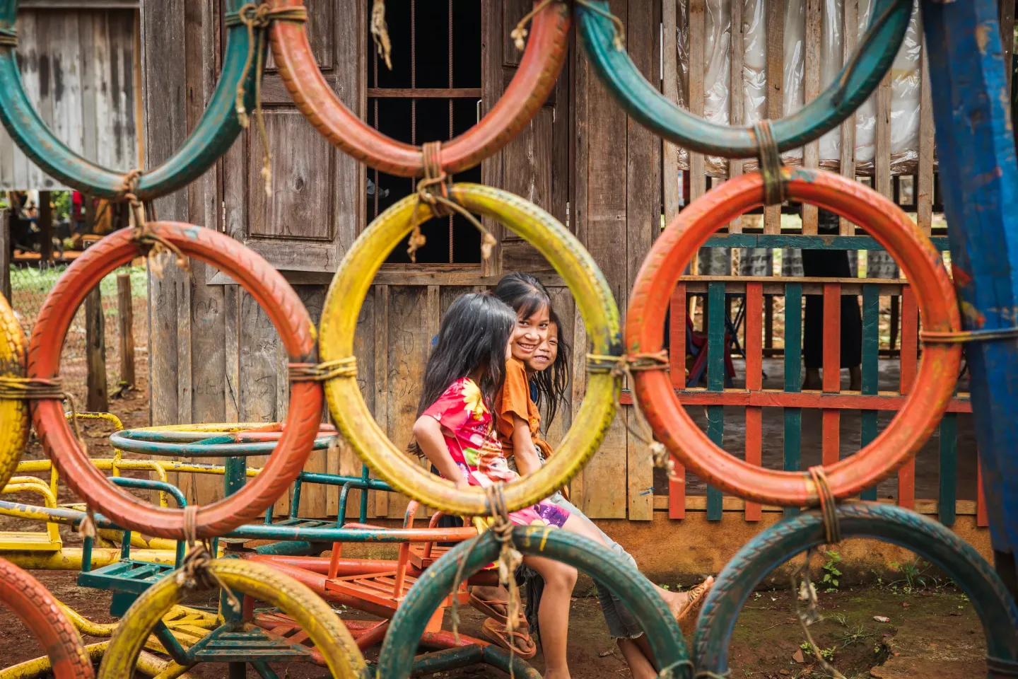 Children playing in Cambodia
