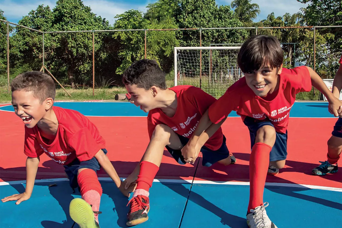 Small children playing sport