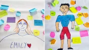 An image drawn by children in Italy
