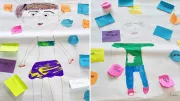 An image drawn by children in Italy
