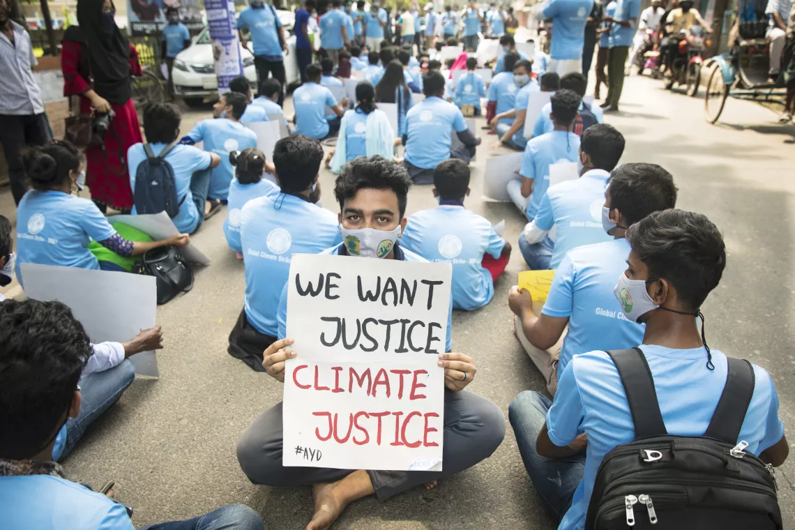 Climate justice protest