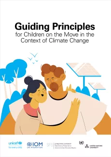 Publication cover: Illustration of a child being held and protected by an adult