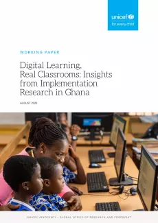 Cover of report titled "Digital Learning, Real Classrooms"