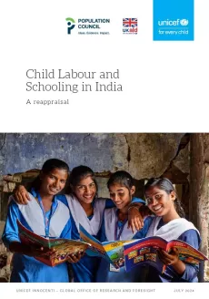 Cover of report called Child Labour and Schooling in India