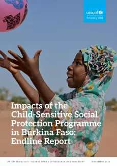 Cover of report titled "Impacts of the Child-Sensitive Social Protection Programme in Burkina Faso: Endline Report"