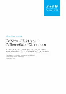 Cover of the Drivers of Learning in Differentiated Classrooms report.