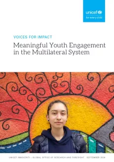 Cover of report on Meaningful Youth Engagement in the Multilateral System