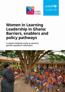 Cover of the Women in Learning Leadership in Ghana report