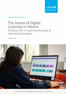 Cover of a report titled "The impact of digital learning in Mexico"