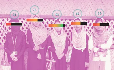 visually edited picture of  children being ranked by social media ratings 
