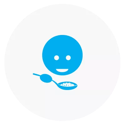 An icon of a child eating 