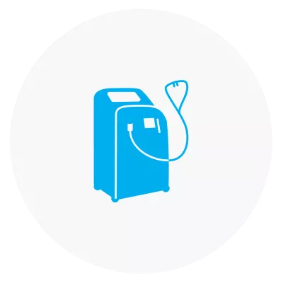 An icon of an oxygen concentrator