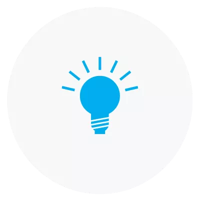 An icon of a lightbulb 