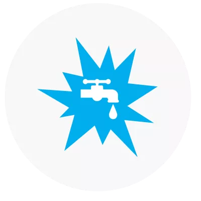 Icon of a tap and an explosion 