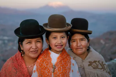 a family of females gathered