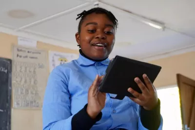 child using tablet