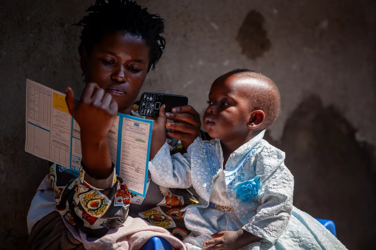 mom reads to child