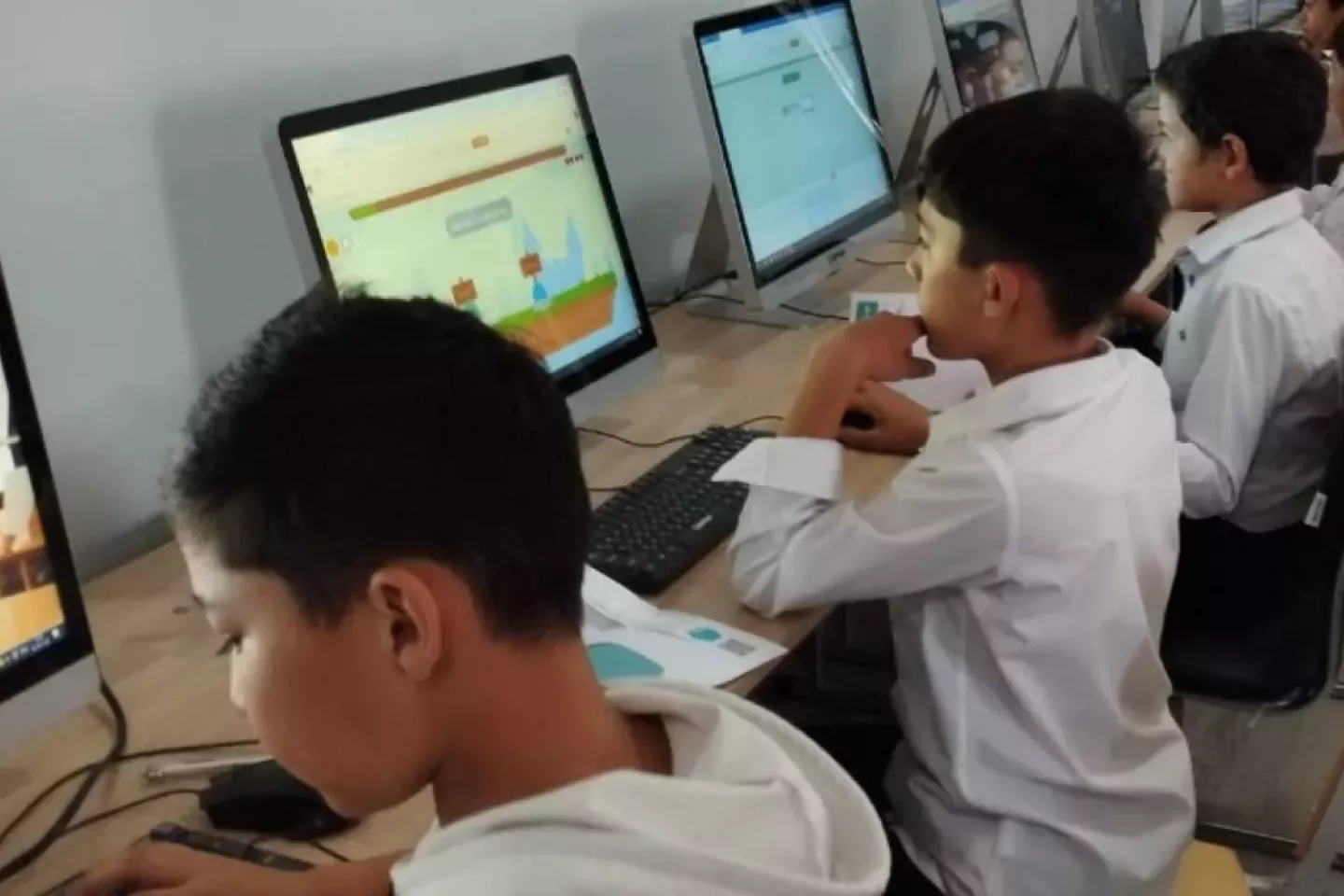 students using computers