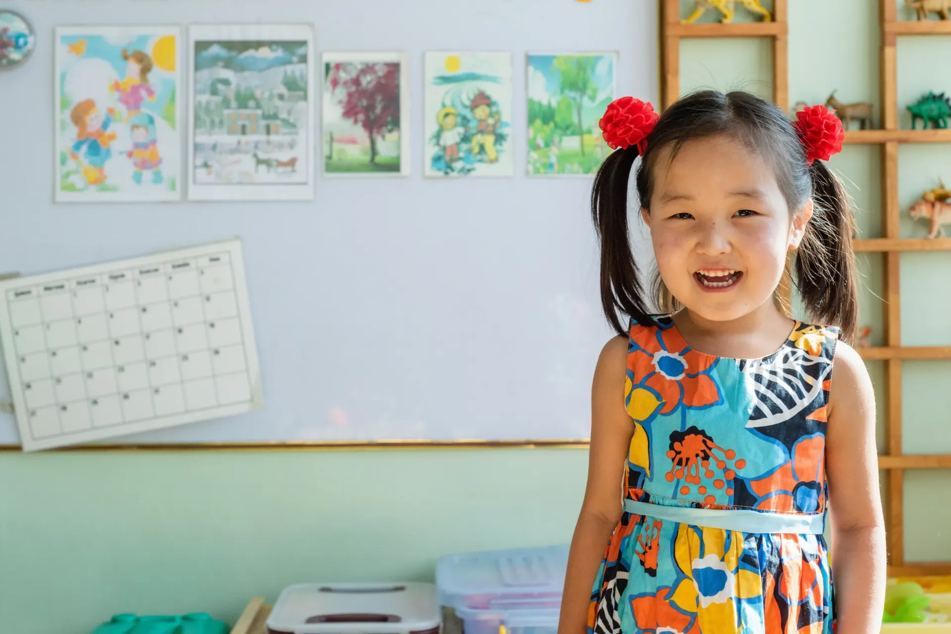 Children play and learn at an early childhood development center, supported by UNICEF, in Ulaanbaatar, Mongolia. 