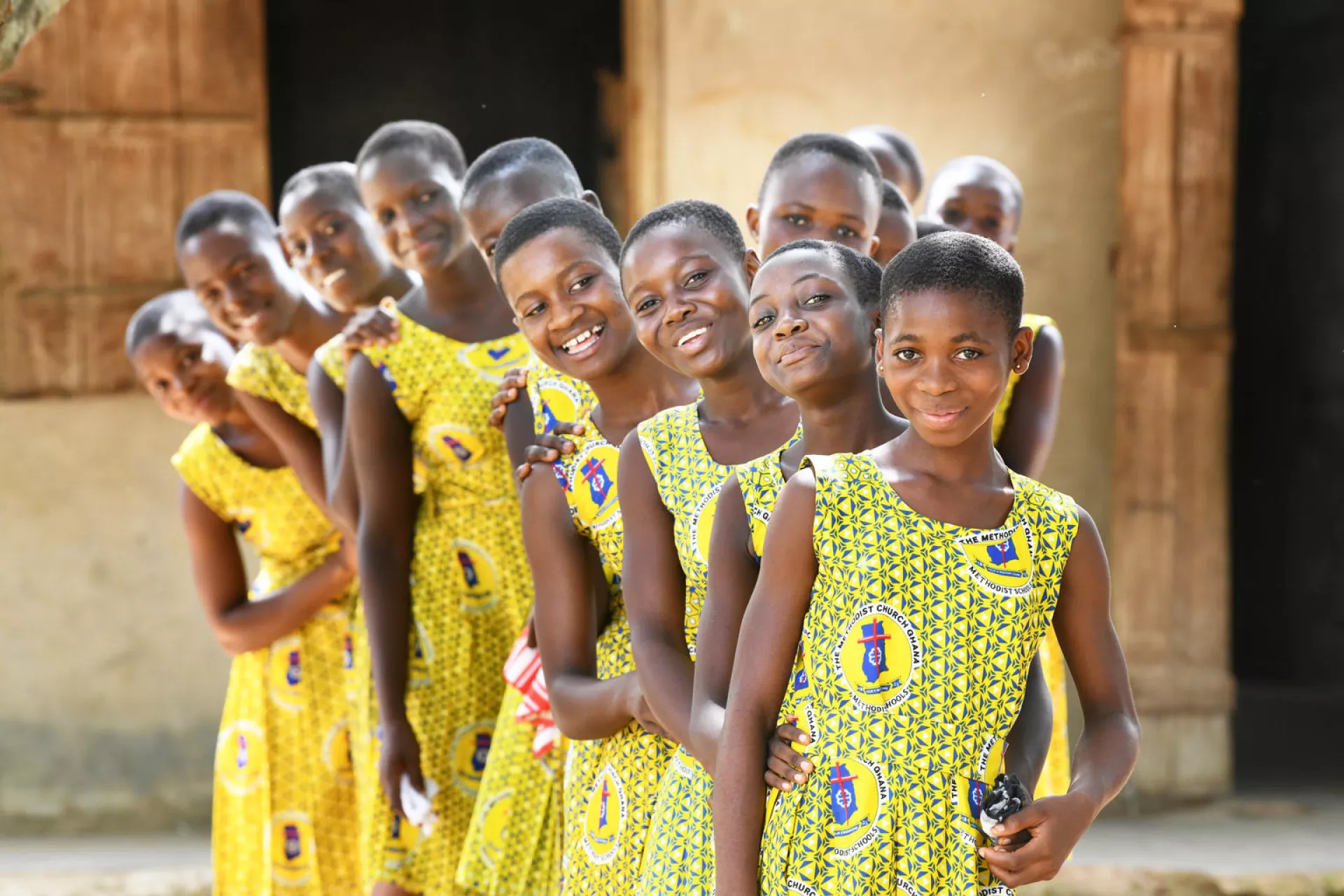 Girls at the Asuokaw Methodist School in the Eastern Region in Ghana.