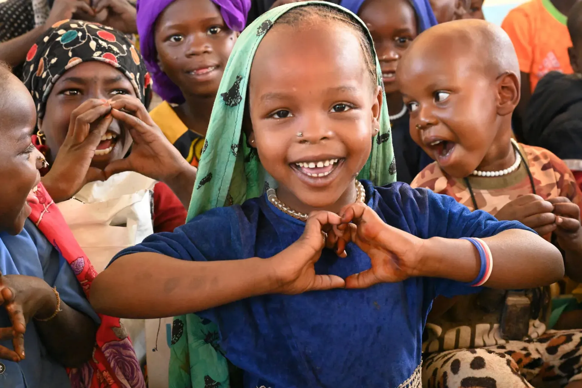 A little girl at the preschool &lsquo;Garden d&rsquo;Enfants de Matafo&rdquo; in Bol, the Lac region, in the West of Chad.