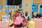 Family with WASH kits