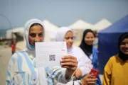 Adolescent girls providing feedback on the emergency kits received