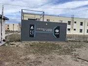 A grey waste water treatment container with a UNICEF and partner logo