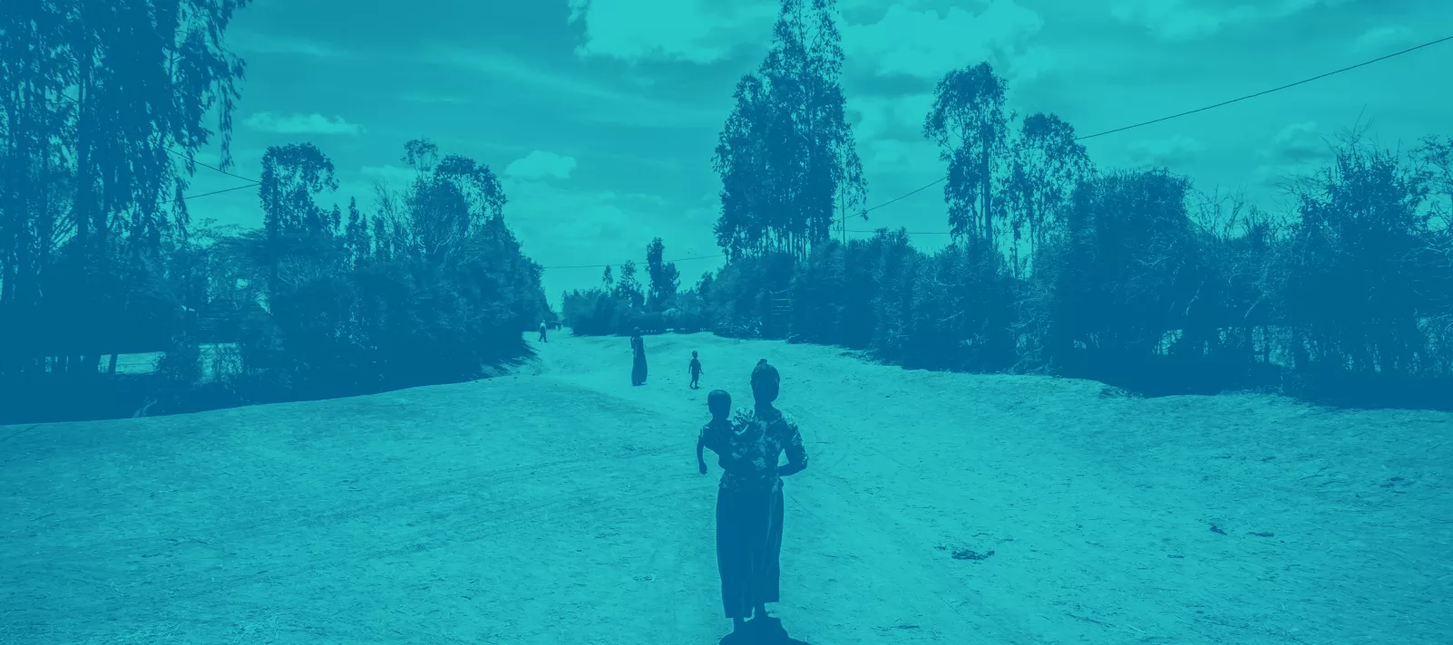 Mother and child walking