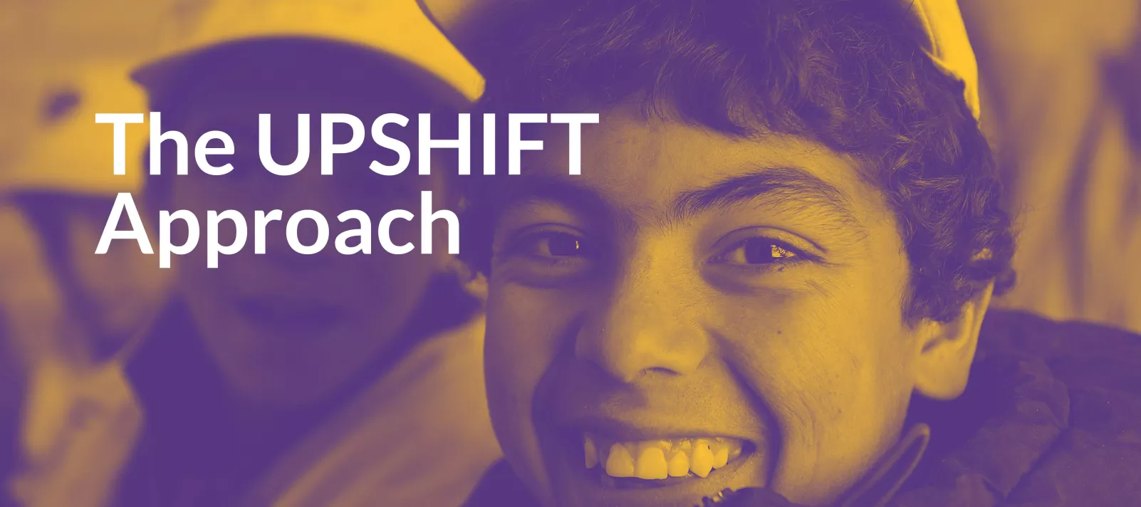 The upshift approach with a child in the background