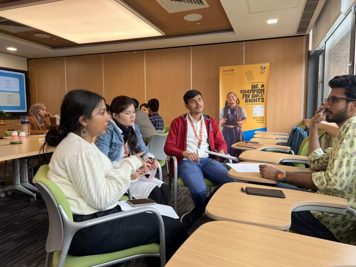 students discuss how the app to get built