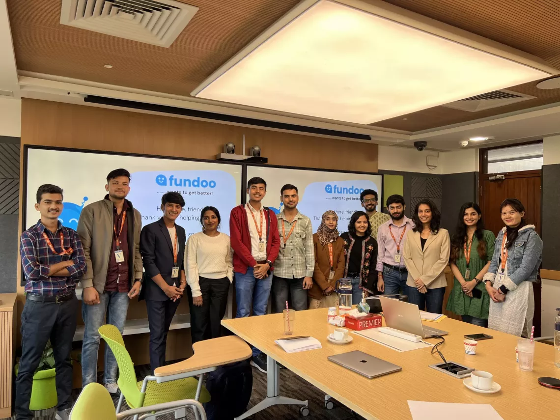 the young people helping to user test fundoo