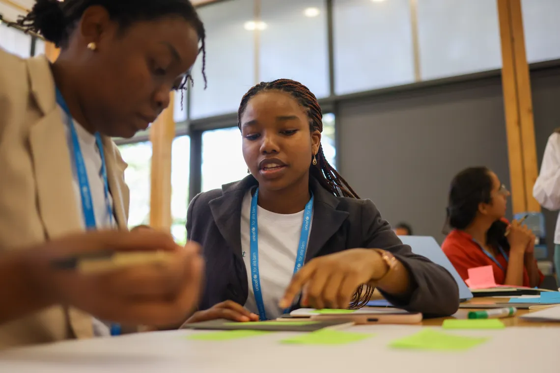 UNICEF femtech investees at a workshop