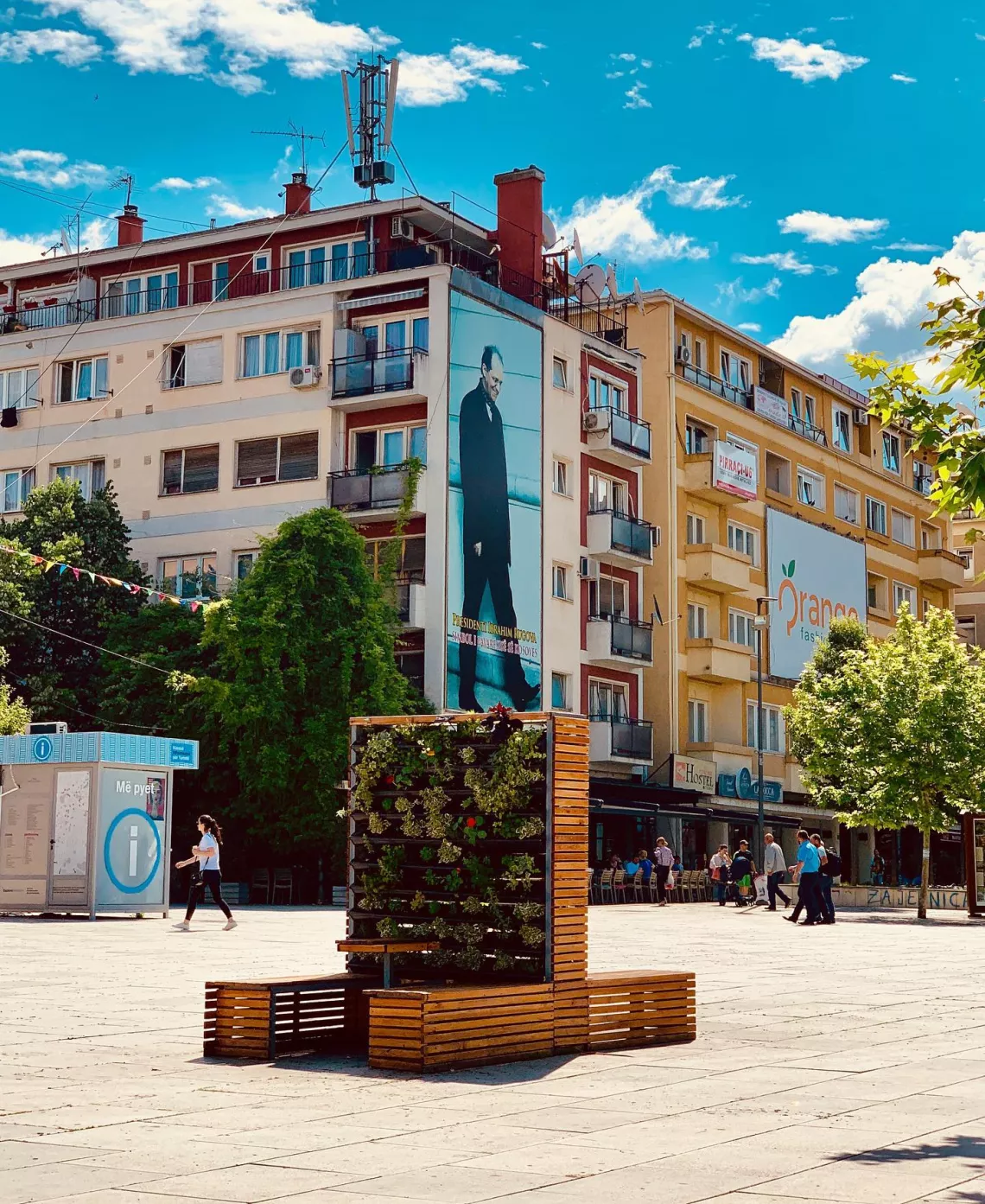Te Pema now has eight vertical gardens in the town&rsquo;s main square, equivalent to planting more than 500 trees.