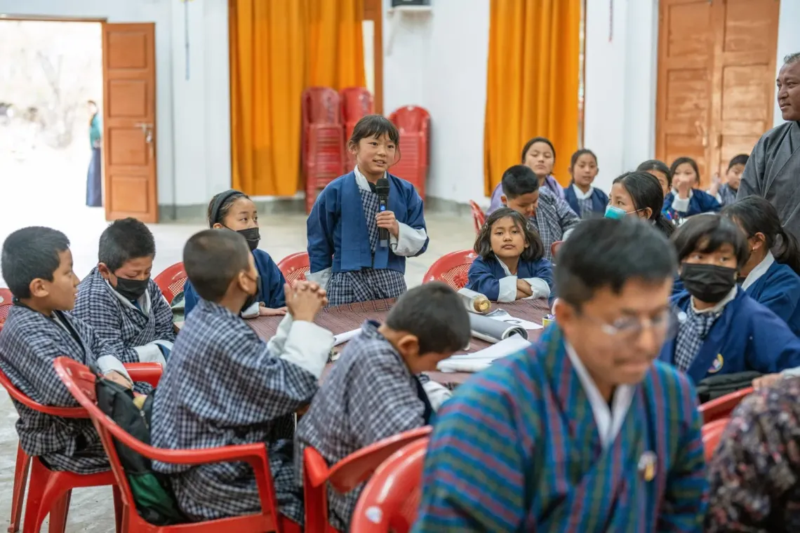 Students in Bhutan   