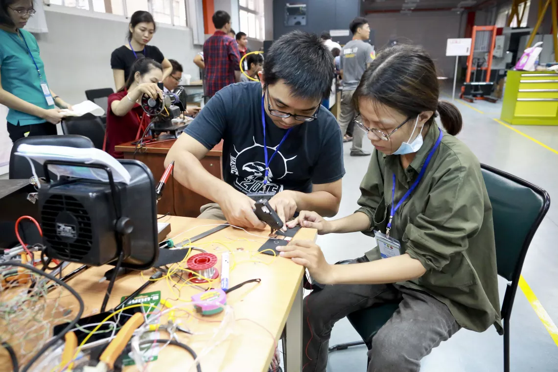 Young Makers got to access tools at Vietnam-German University.