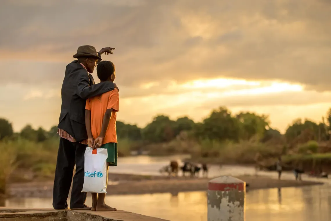 A family left homeless by floods focuses on the future