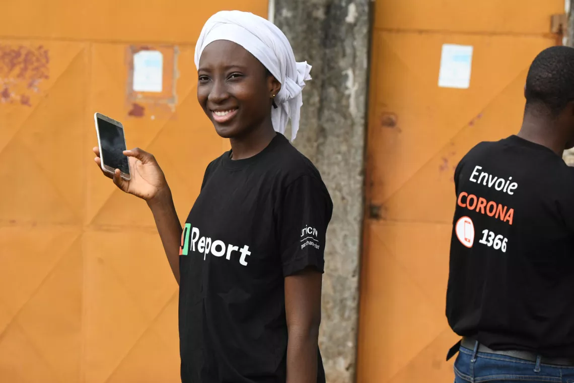 U-Reporters in Man, in the West of C&ocirc;te d'Ivoire.