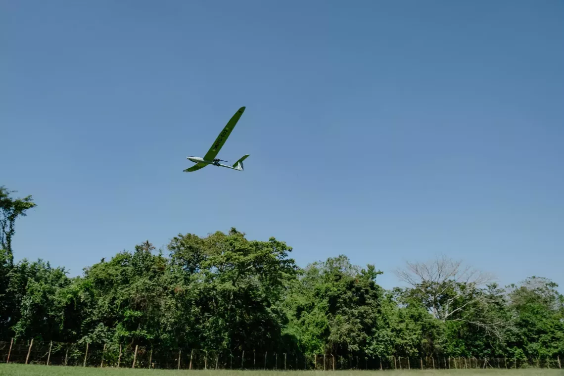 Drone flying