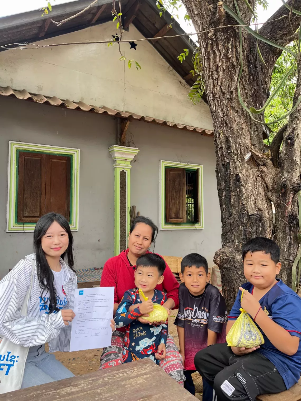 a family in Laos