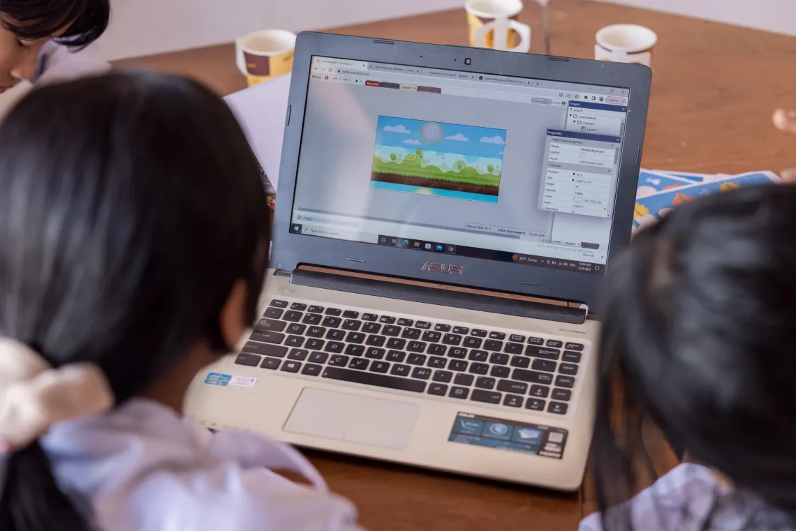 students participate in game jam