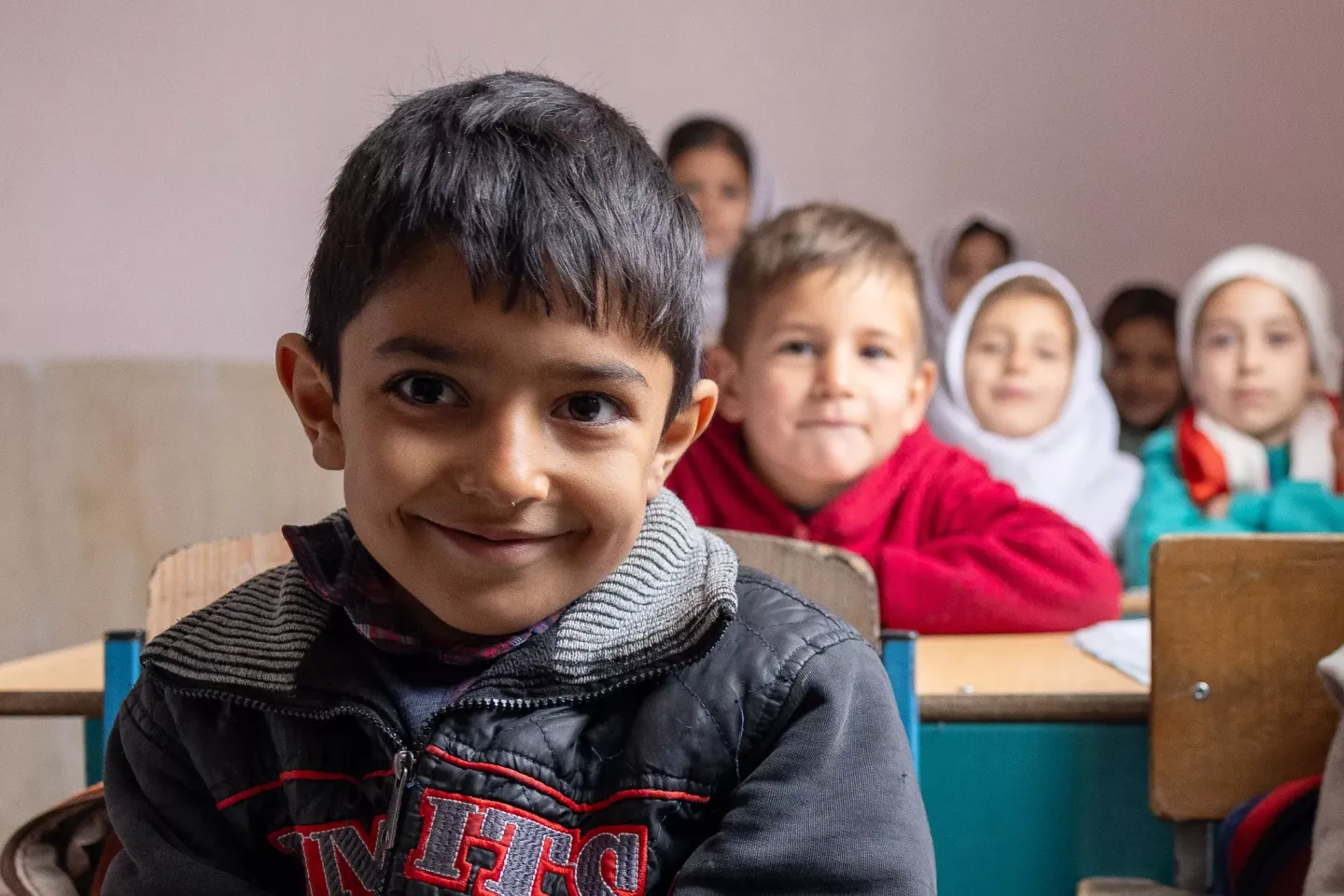 Young Students in a school in Iran 