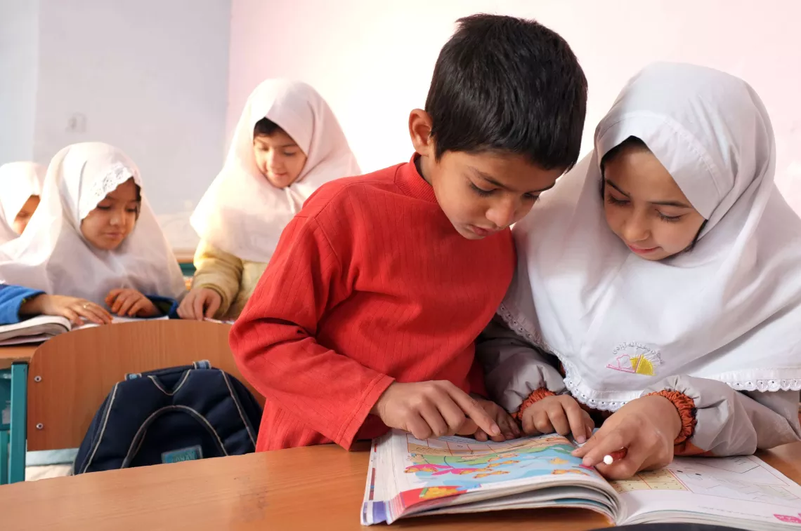 Children at school 