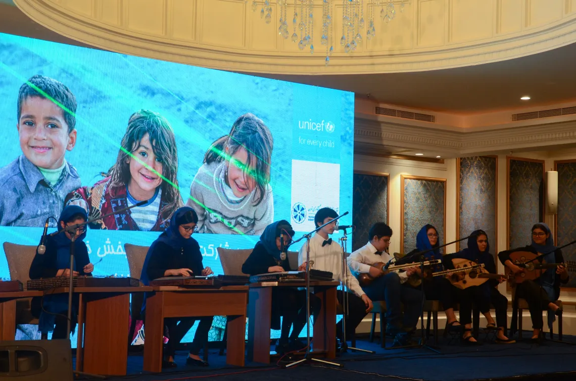 Children at the corporate event 