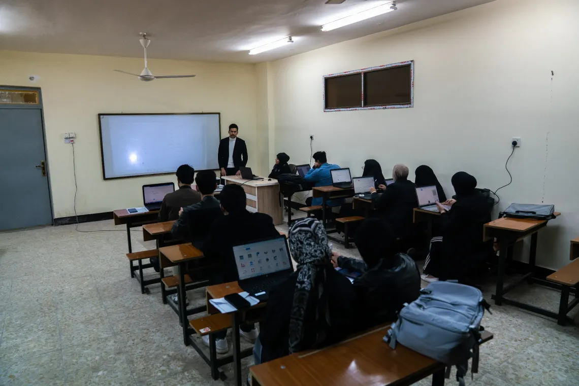 Teacher training program on the Education Management Information System (EMIS) in the Az Zubayr district of Basra. 
