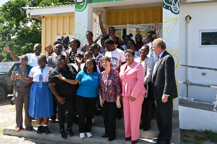 United in support of Jamaica&rsquo;s youth are our partners who stand with students at the St Thomas Teen Hub.