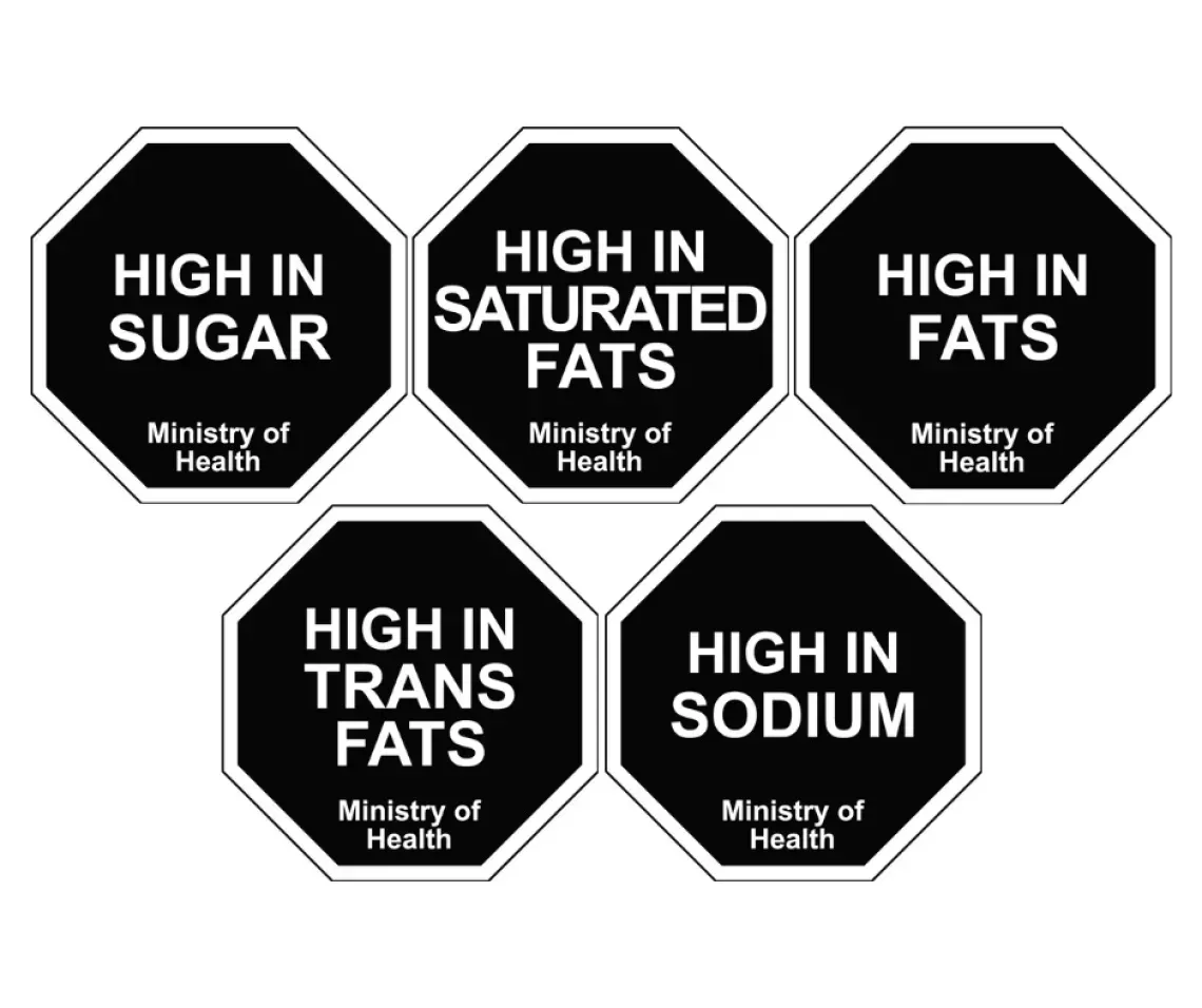 Front-of-package warning labels
