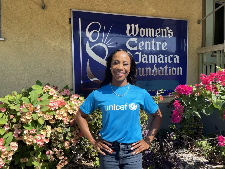 Shelly-Ann Fraser-Pryce at the Women's Centre
