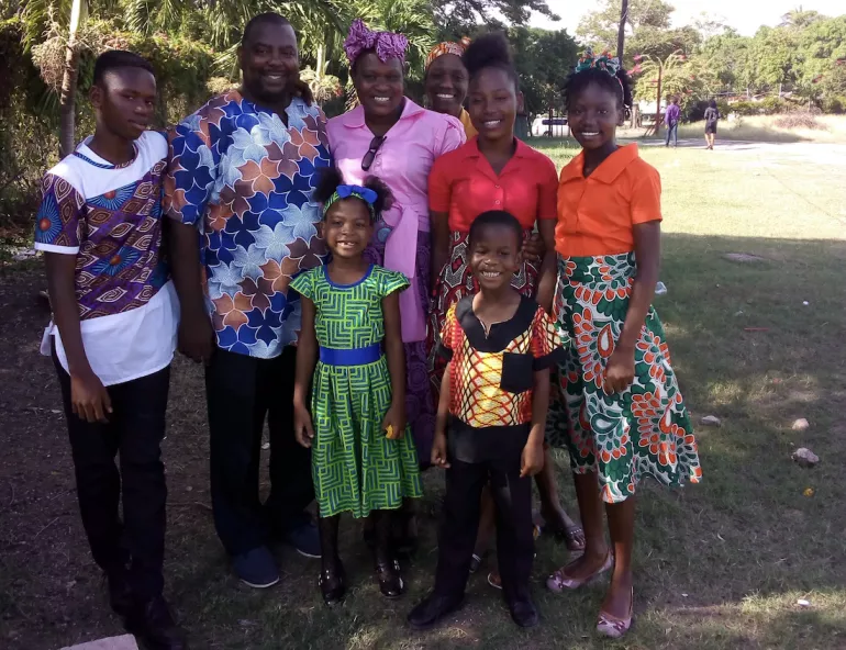 Ricardo Brown and his family